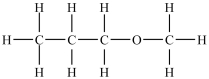 The shape around the oxygen atom in the molecule below is linear.