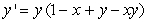 <strong>Is the following differential equation separable or not?  </strong> A) separable B) not separable <div style=padding-top: 35px> 