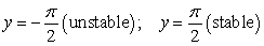 <strong>Identify the equilibrium solutions for   , for   , and determine if they are stable or unstable.</strong> A)   B)   C)   D)   <div style=padding-top: 35px> 