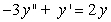 Write the following second-order equation as a system of first-order equations.  <div style=padding-top: 35px> 