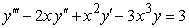 Write the following third-order equation as a system of equations.  <div style=padding-top: 35px> 