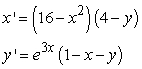 <strong>Find all equilibrium points for the following system of equations.  </strong> A)   B)   C)   D)   <div style=padding-top: 35px> 