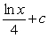 <strong>You are given a pair of integrals below. Evaluate the integral that can be worked using the techniques covered so far (the other cannot). and </strong> A) B) C) D)