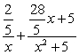 <strong>Find the partial fraction decomposition. </strong> A) B) C) D)