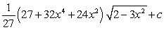<strong>Use a table of integrals to find an antiderivative. </strong> A) B) C) D)