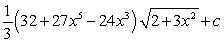 <strong>Use a table of integrals to find an antiderivative. </strong> A) B) C) D)