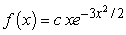 Find the value of c which will make the function   a pdf on the interval   .