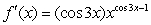 <strong>Use logarithmic differentiation to find the derivative of the given function. .</strong> A) B) C) D)