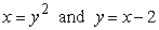 <strong>Identify the graph and area of the region bounded by the curves . Use only one integral. The figures below are not necessarily to scale.</strong> A) B) C) D)