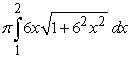 <strong>Identify the integral used to determine the surface area of the surface of revolution for the shape described by , , revolved about the x-axis.</strong> A) B) C) D)