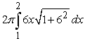 <strong>Identify the integral used to determine the surface area of the surface of revolution for the shape described by , , revolved about the x-axis.</strong> A) B) C) D)