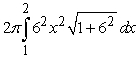 <strong>Identify the integral used to determine the surface area of the surface of revolution for the shape described by , , revolved about the x-axis.</strong> A) B) C) D)