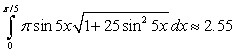 <strong>Set up the integral for the surface area of the surface of revolution and approximate the integral with a numerical method. Round answers to two decimal places. revolved about the x-axis</strong> A) B) C) D)