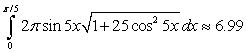 <strong>Set up the integral for the surface area of the surface of revolution and approximate the integral with a numerical method. Round answers to two decimal places. revolved about the x-axis</strong> A) B) C) D)