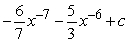 <strong>Find the general antiderivative.  </strong> A)   B)   C)   D)   <div style=padding-top: 35px> 