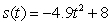 <strong>Use the position function meters to find the velocity at time seconds.</strong> A) 3.1 m/sec B) -9.8 m/sec C) -1.8 m/sec D) -4.9 m/sec