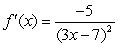 <strong>Compute the derivative function f '(x) of .</strong> A) B) C) D)