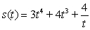<strong>Using the position function , find the velocity function.</strong> A) B) C) D)