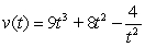 <strong>Using the position function , find the velocity function.</strong> A) B) C) D)