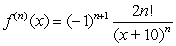 <strong>Find a formula for the nth derivative of </strong> A) B) C) D)