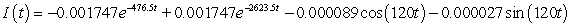 <strong>A series circuit has a 0.1 henry inductor, a 310 ohm resistor, and a 0.000008 farad capacitor. There is an initial charge of 0.000003 coulombs, there is no initial current, and there is an applied voltage which is described as . Identify the solution to the differential equation that describes the charge on the capacitor as a function of time.</strong> A) B) C) D)