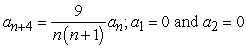 <strong>Find the recurrence relation for the general power series solution to the second order equation .</strong> A) B) C) D)