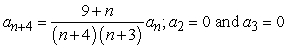 <strong>Find the recurrence relation for the general power series solution to the second order equation .</strong> A) B) C) D)