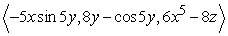<strong>Find the curl of .</strong> A) B) C) D)