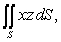 Set up a double integral that equals where S is the portion of the plane above the rectangle