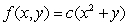 <strong>Find a constant c such that is a joint pdf on the region bounded by and </strong> A) B) C) D)