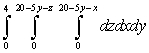 <strong>Rewrite the iterated integral by iterating in the order </strong> A) B) C) D)