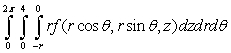 <strong>Set up the triple integral in cylindrical coordinates where Q is the solid above below and inside </strong> A) B) C) D)