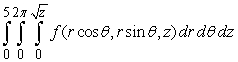 <strong>Which of the following could represent the triple integral in cylindrical coordinates where Q is the region bounded below by and above by ?</strong> A) B) C) D)