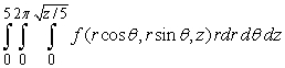 <strong>Which of the following could represent the triple integral in cylindrical coordinates where Q is the region bounded below by and above by ?</strong> A) B) C) D)