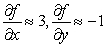 <strong>Use the contour plot to estimate and at the origin. </strong> A) B) C) D)
