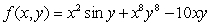 <strong>Find a function with the given properties. </strong> A) B) C) D)