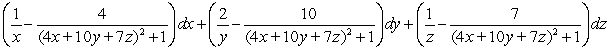 <strong>Find the total differential of .</strong> A) B) C) D)