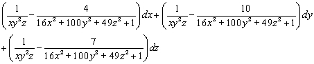<strong>Find the total differential of .</strong> A) B) C) D)