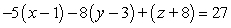 <strong>Find an equation of the tangent plane to the parametric surface at the indicated point. S is defined by ; at u = -4 and v = -1</strong> A) B) C) D)