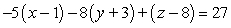 <strong>Find an equation of the tangent plane to the parametric surface at the indicated point. S is defined by ; at u = -4 and v = -1</strong> A) B) C) D)
