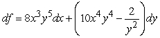 <strong>Find the total differential of . </strong> A) B) C) D)
