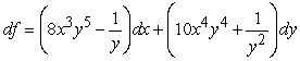 <strong>Find the total differential of . </strong> A) B) C) D)