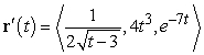 <strong>Find the derivative of the given vector-valued function. </strong> A) B) C) D)