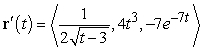 <strong>Find the derivative of the given vector-valued function. </strong> A) B) C) D)