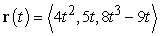 <strong>Find all values of t such that is parallel to the xy-plane. </strong> A) B) C) D)