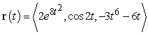 <strong>Find the acceleration function for the given position function. </strong> A) B) C) D)