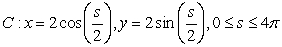 <strong>Which of the following is an arc length parameterization of the given two-dimensional curve? The circle of radius 2 centered at the origin</strong> A) B) C) D)