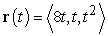 Find the binormal vector   at t = 2.  