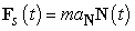 The friction force required to keep a car from skidding on a curve is given by   . Find the friction force needed to keep a car of mass m = 115 (slugs) from skidding.  