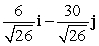 <strong>Find a vector with the given magnitude in the same direction as the given vector. magnitude 6, v = i - 5j</strong> A) 6i - 30j B) C) D) 6i